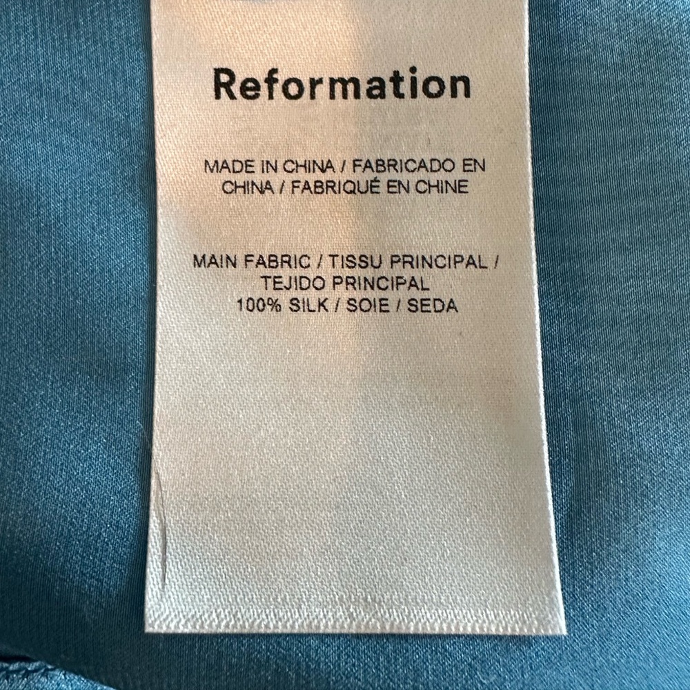 Reformation Antoni Silk Midi Keyhole Halter Dress New! - Picture 9 of 10